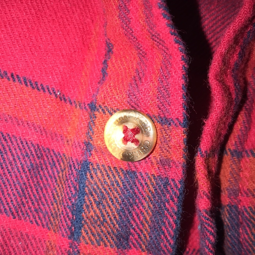 Cherokee Red Plaid Thick Long Sleeve Button Down Sweater with Gray Hoodie - Picture 5 of 8